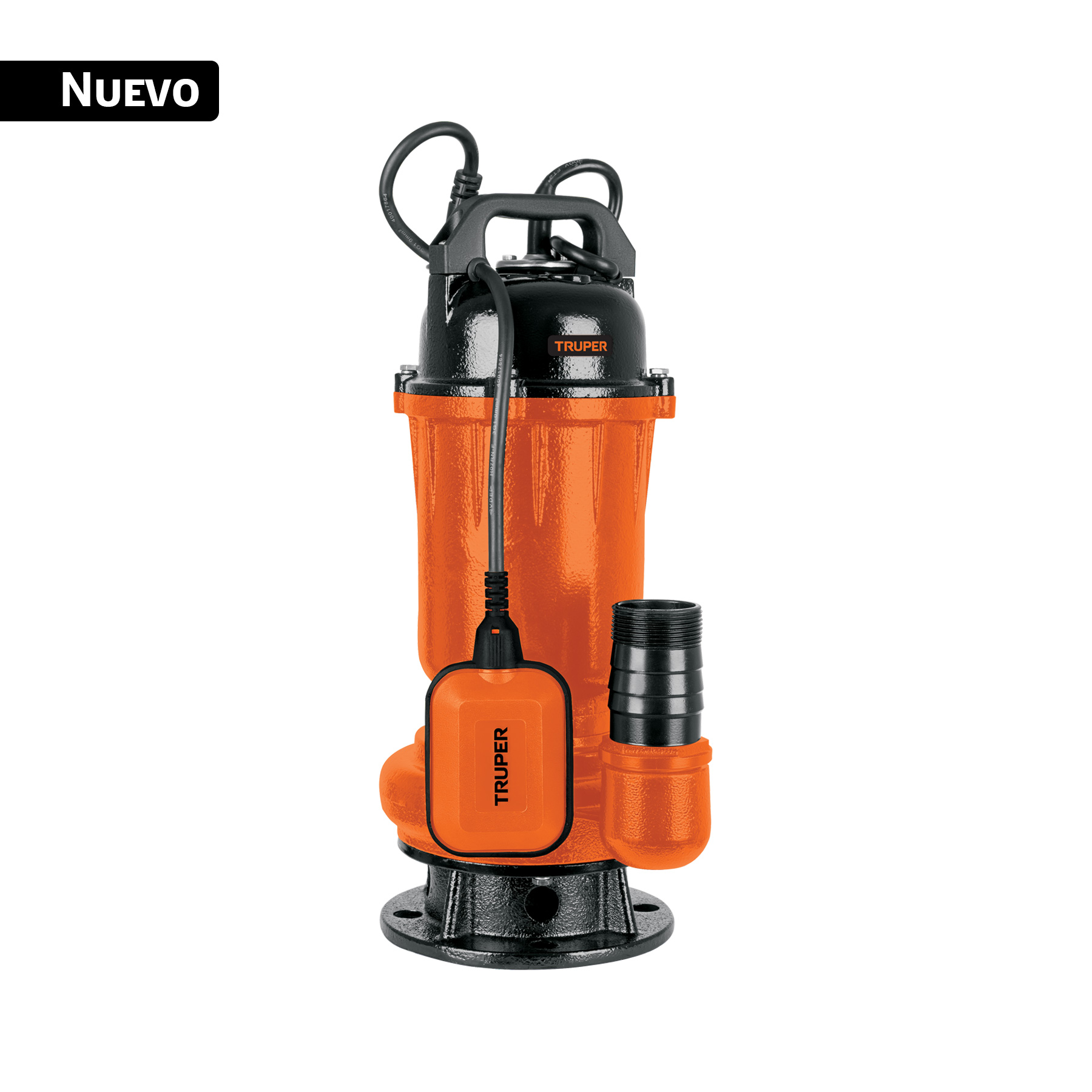 Bomba sumergible de hierro fundido, para agua sucia, 3/4 HP