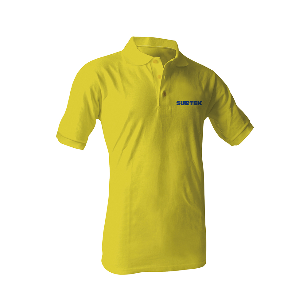 Playera tipo polo para caballero color amarillo talla L