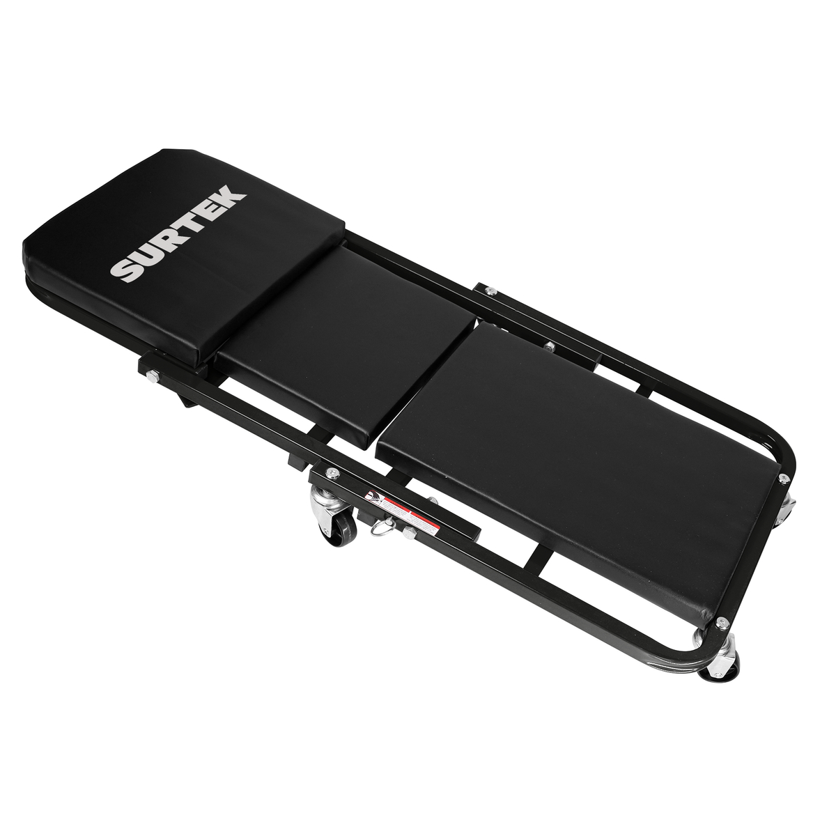 Cama-banco para mecánico ajustable acolchonada color negro, 36"