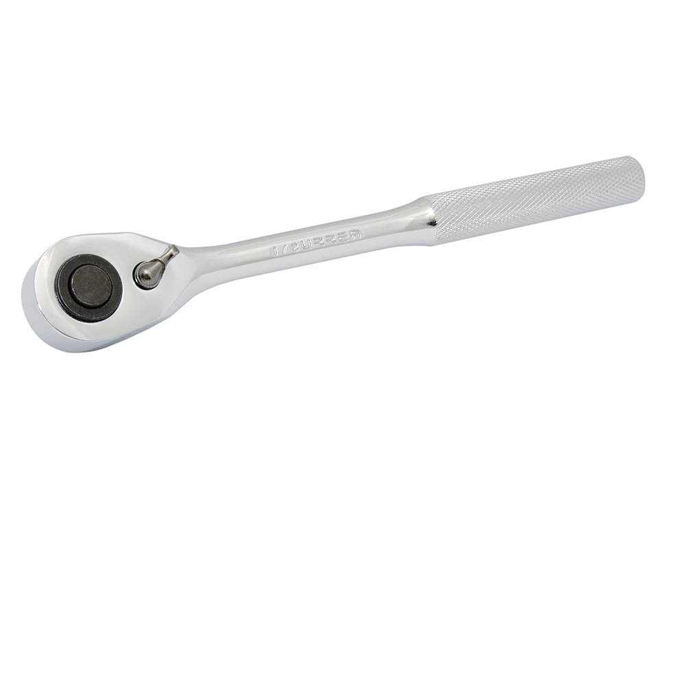 Matraca reversible cromada, quick release, para dado cuadro de 1/2", 10-1/8"