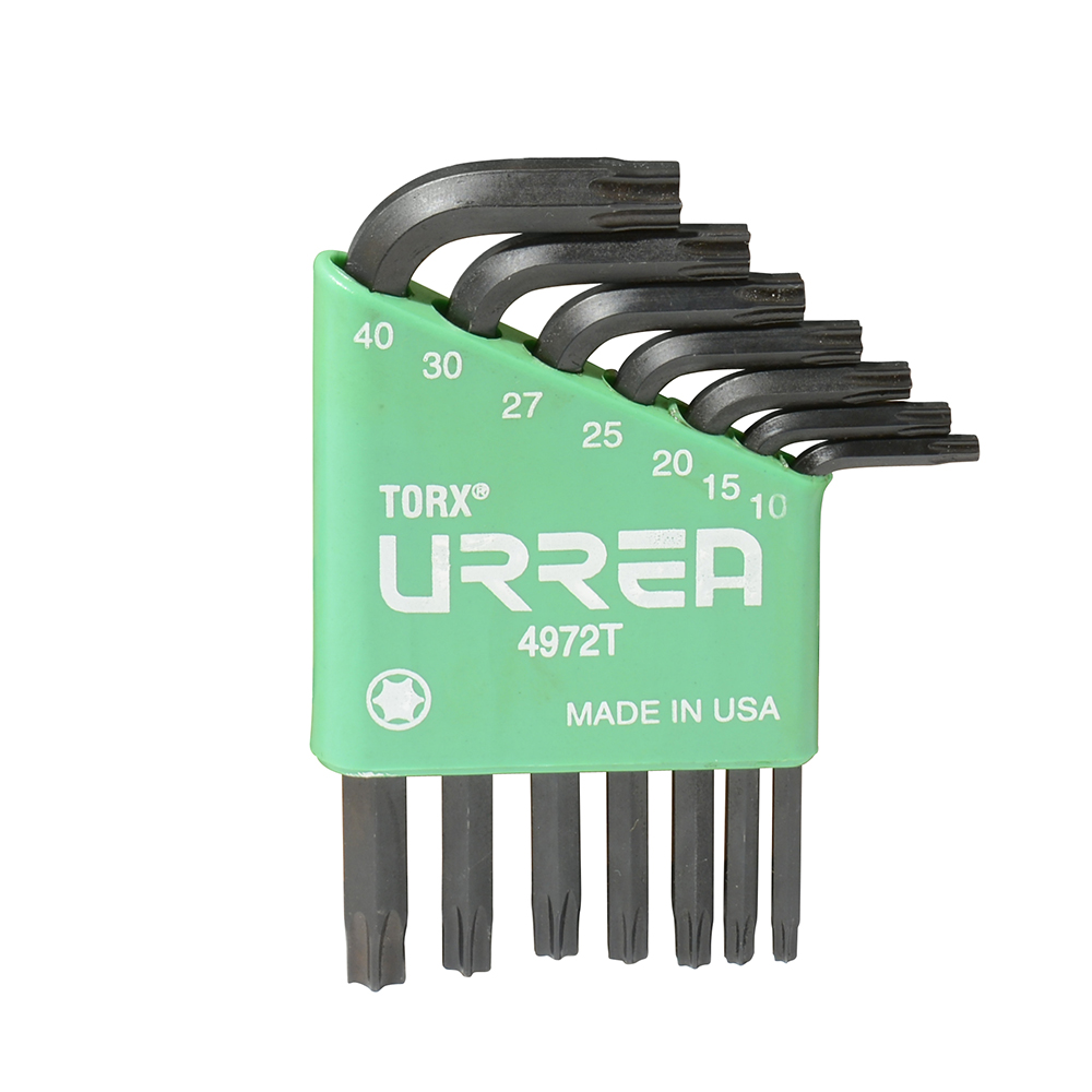 Juego de llaves hexagonales tipo "L", torx, 7 piezas en blíster