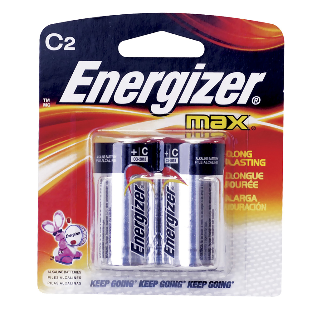 Pila alcalina Energizer "C", 2 piezas