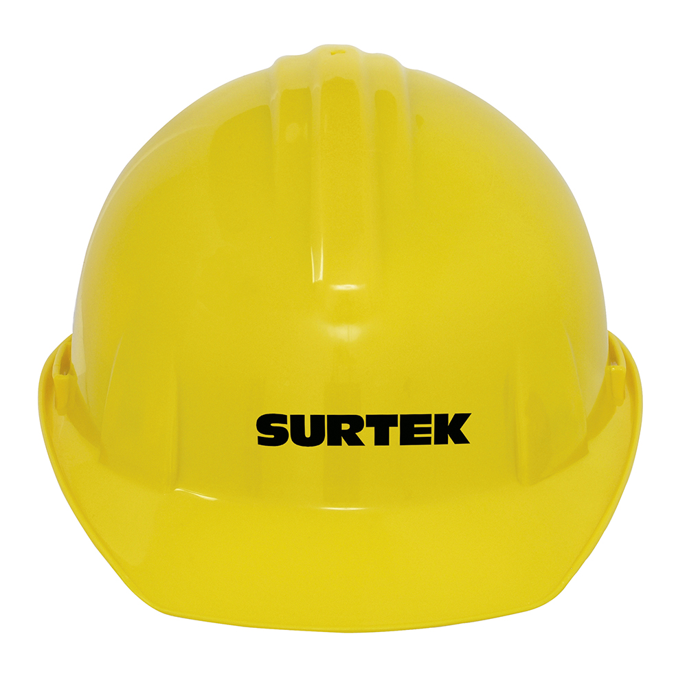 Casco de seguridad con ajuste de intervalos de 4 puntos, clase E, tipo 1, color amarillo