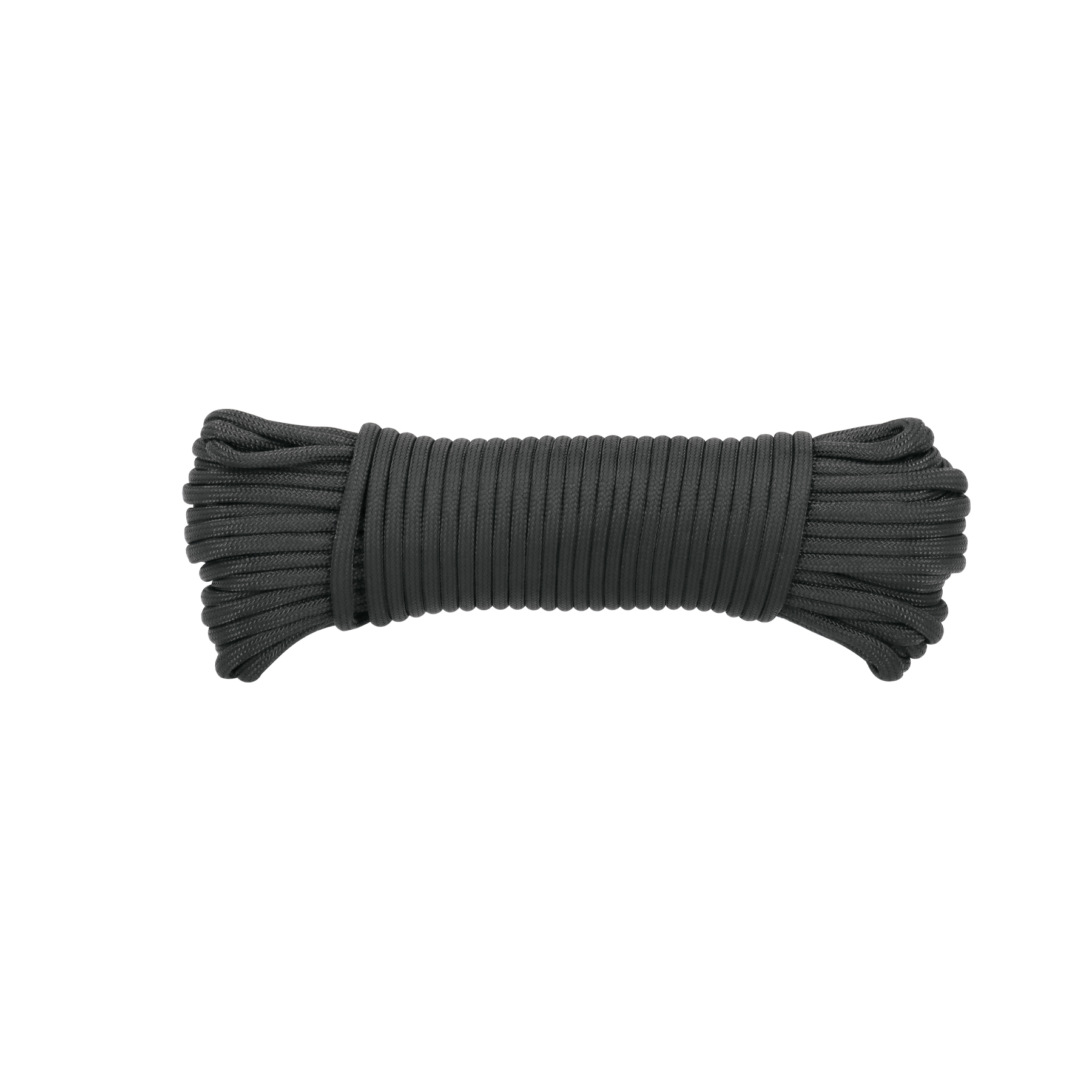 Piola de nylon paracord de 4mm x 15m negro, madeja, FIERO