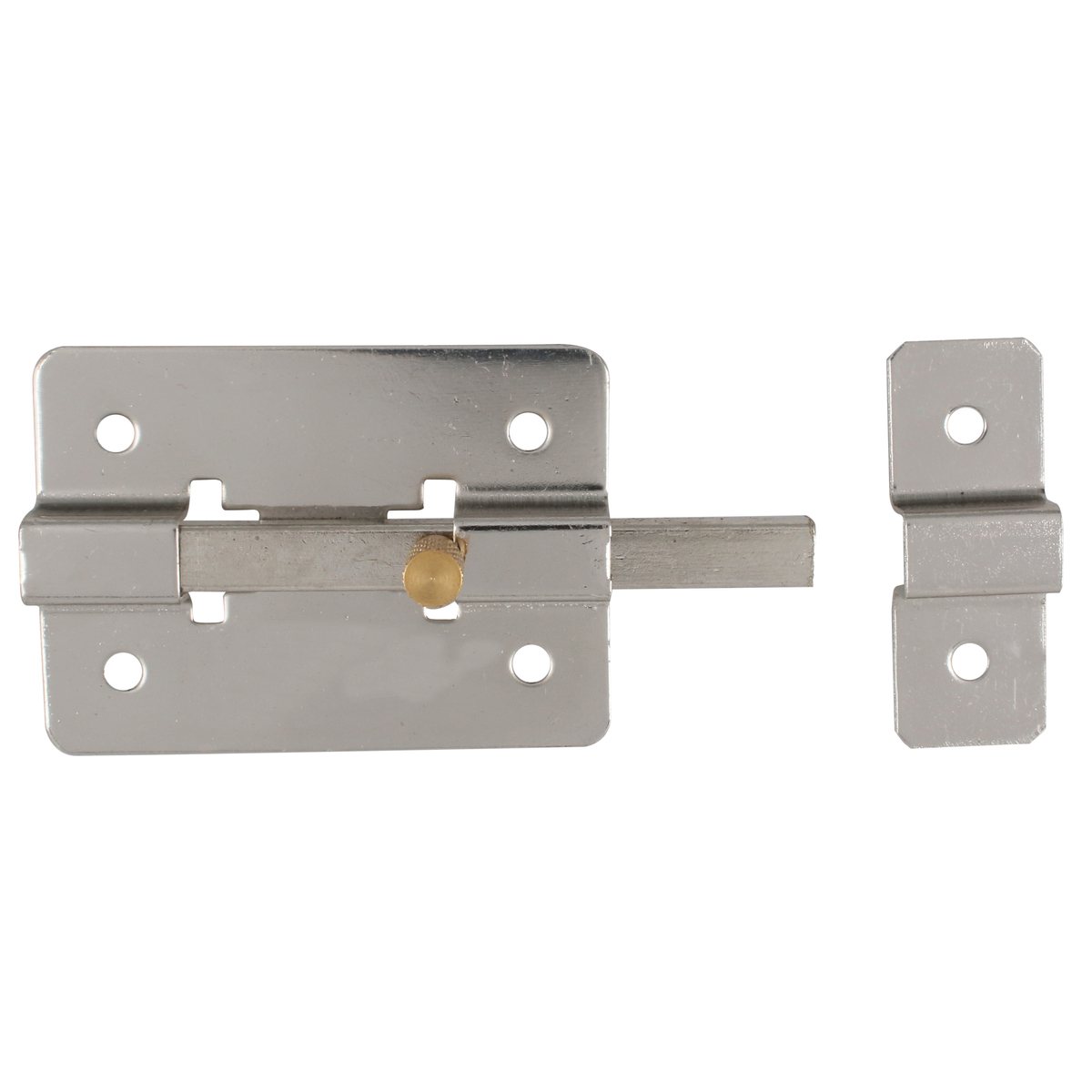 Pasador de sobreponer de barra cromo brillante 10 cm