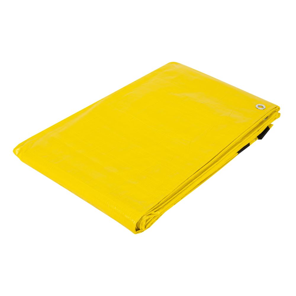 Lona de polietileno 4 x 5 m, amarilla, 110 g/m2, PRETUL