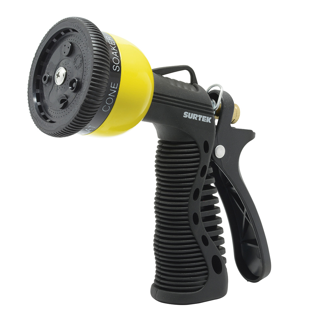 Pistola para riego con recubrimiento de PVC con 7 funciones, 3/4" GHT