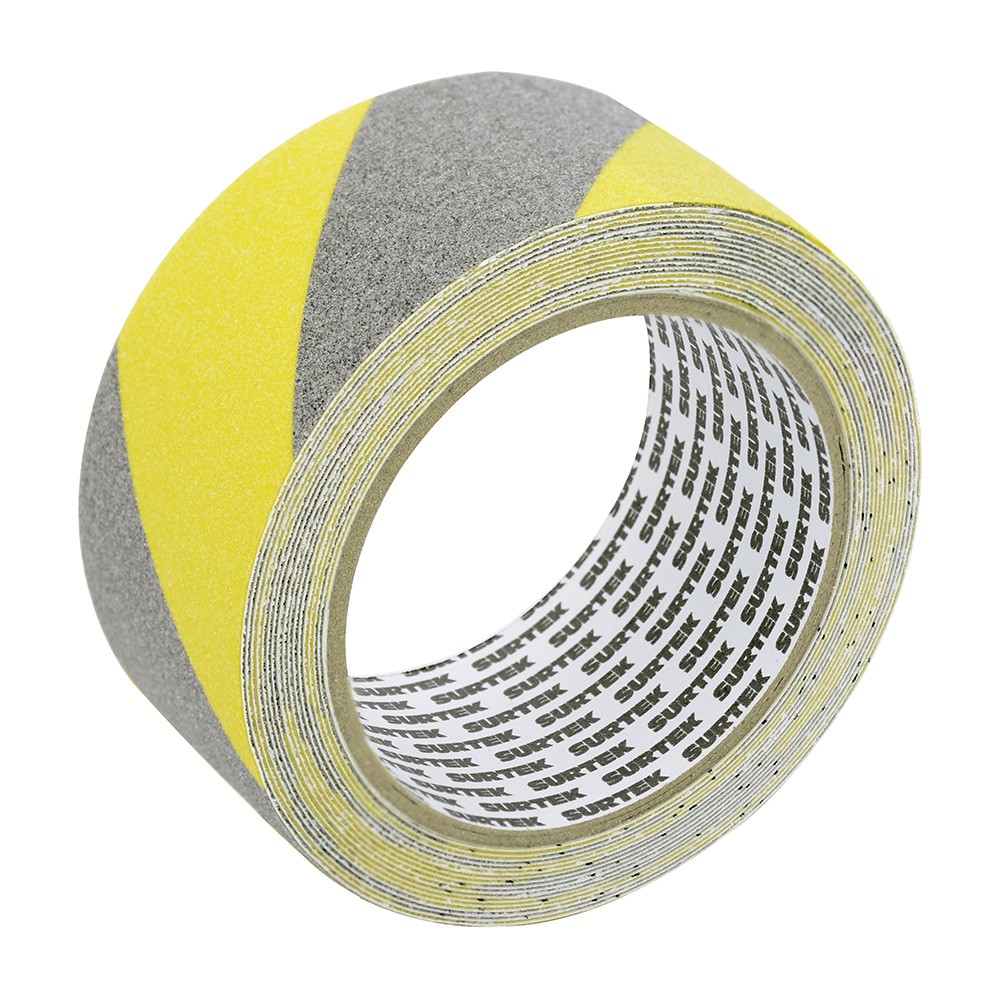 Cinta antiderrapante ancho 48 mm de 5 m, color amarillo/gris