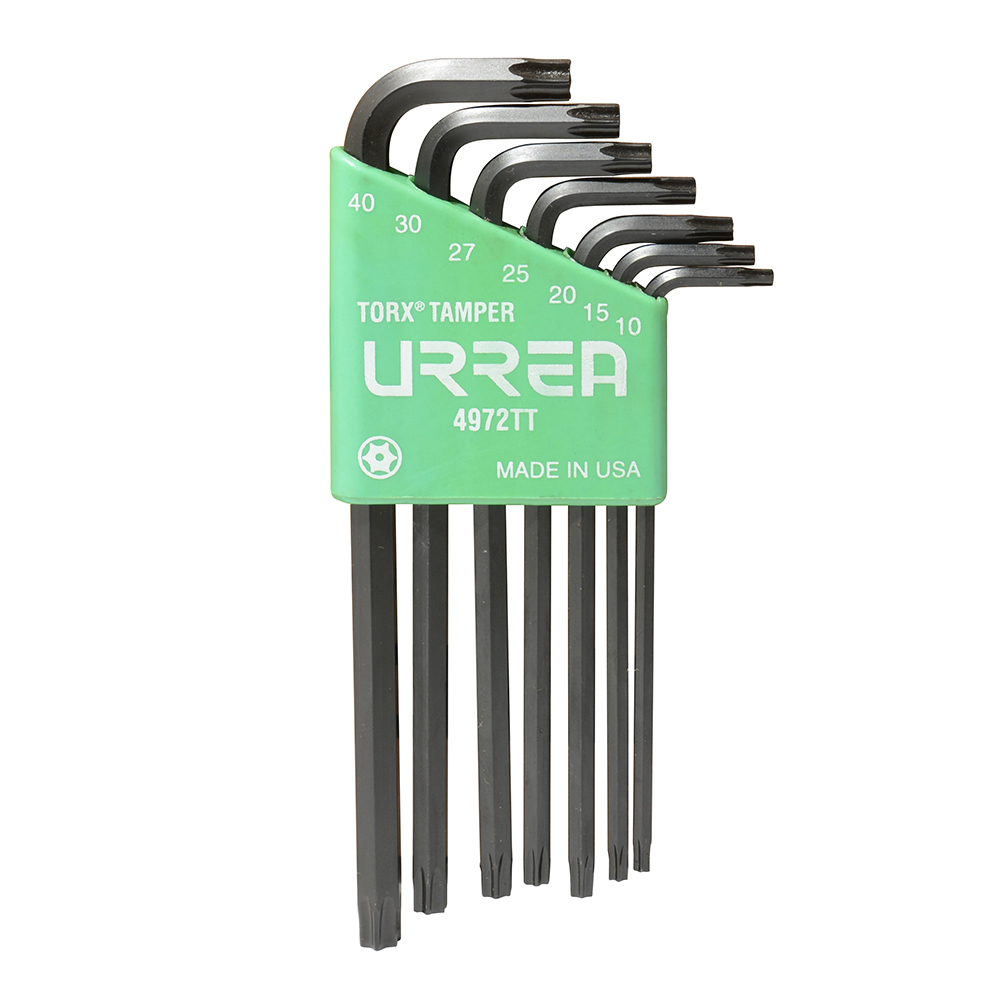 Juego de llaves hexagonales tipo "L", Torx, tamper proof, 7 piezas en blíster