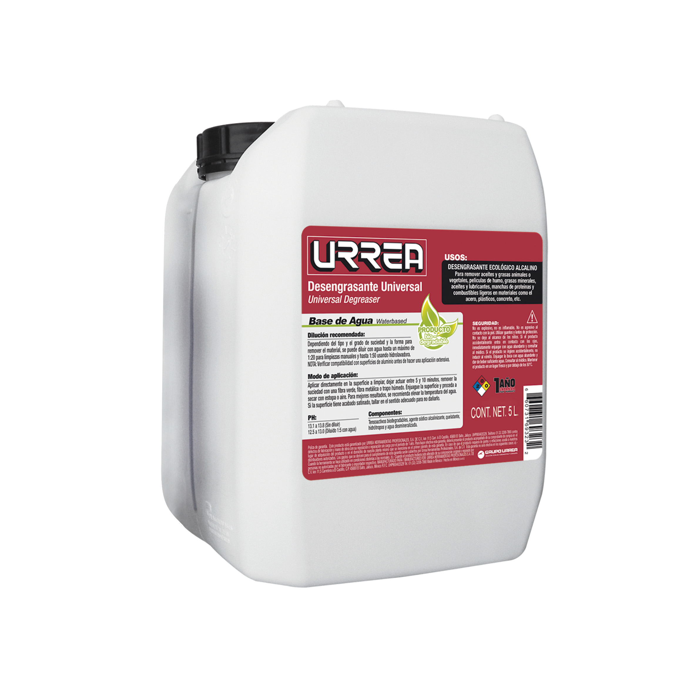 Desengrasante a base de agua 5 Lt