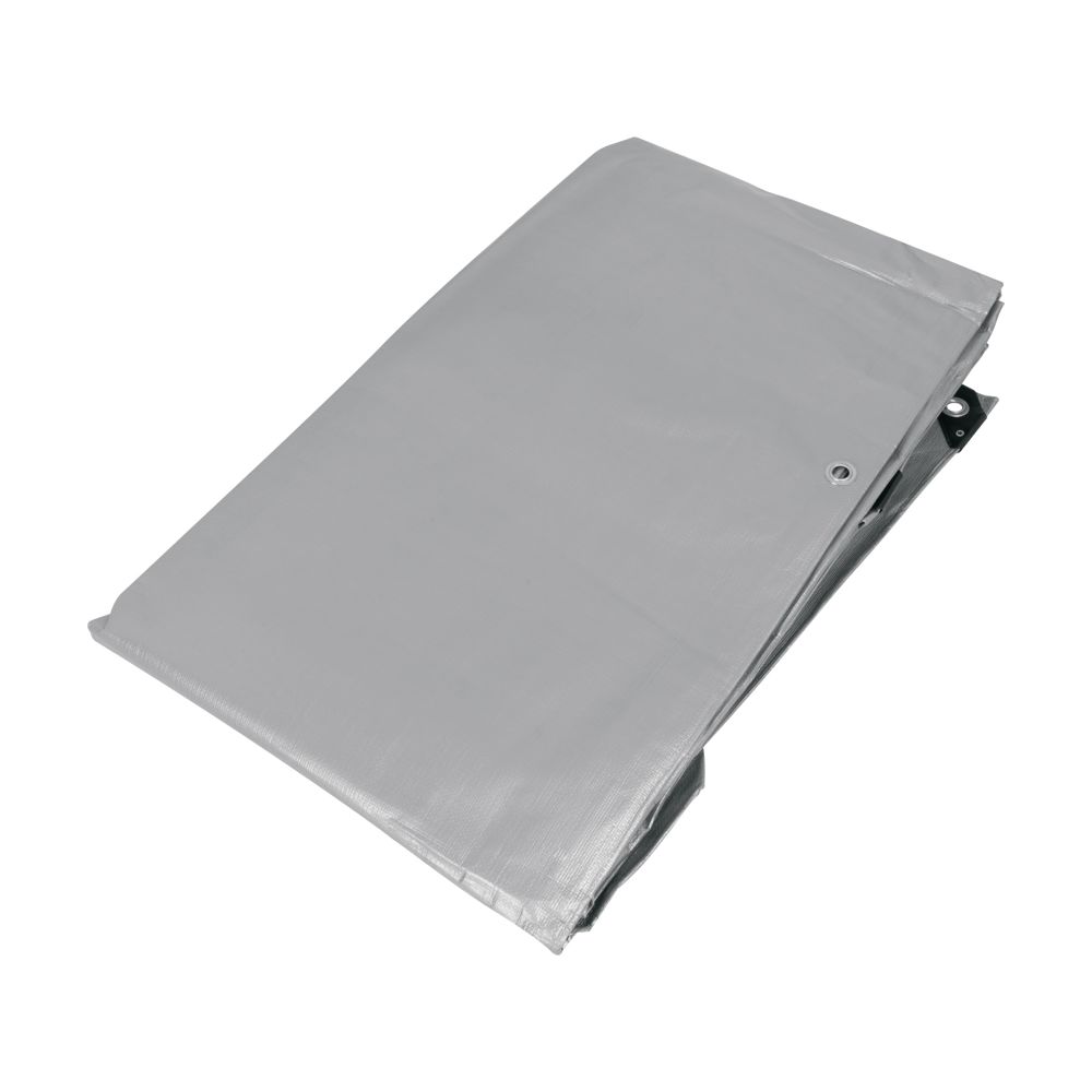 Lona de polietileno reforzada 4 x 7 m, gris, 180g/m2, TRUPER
