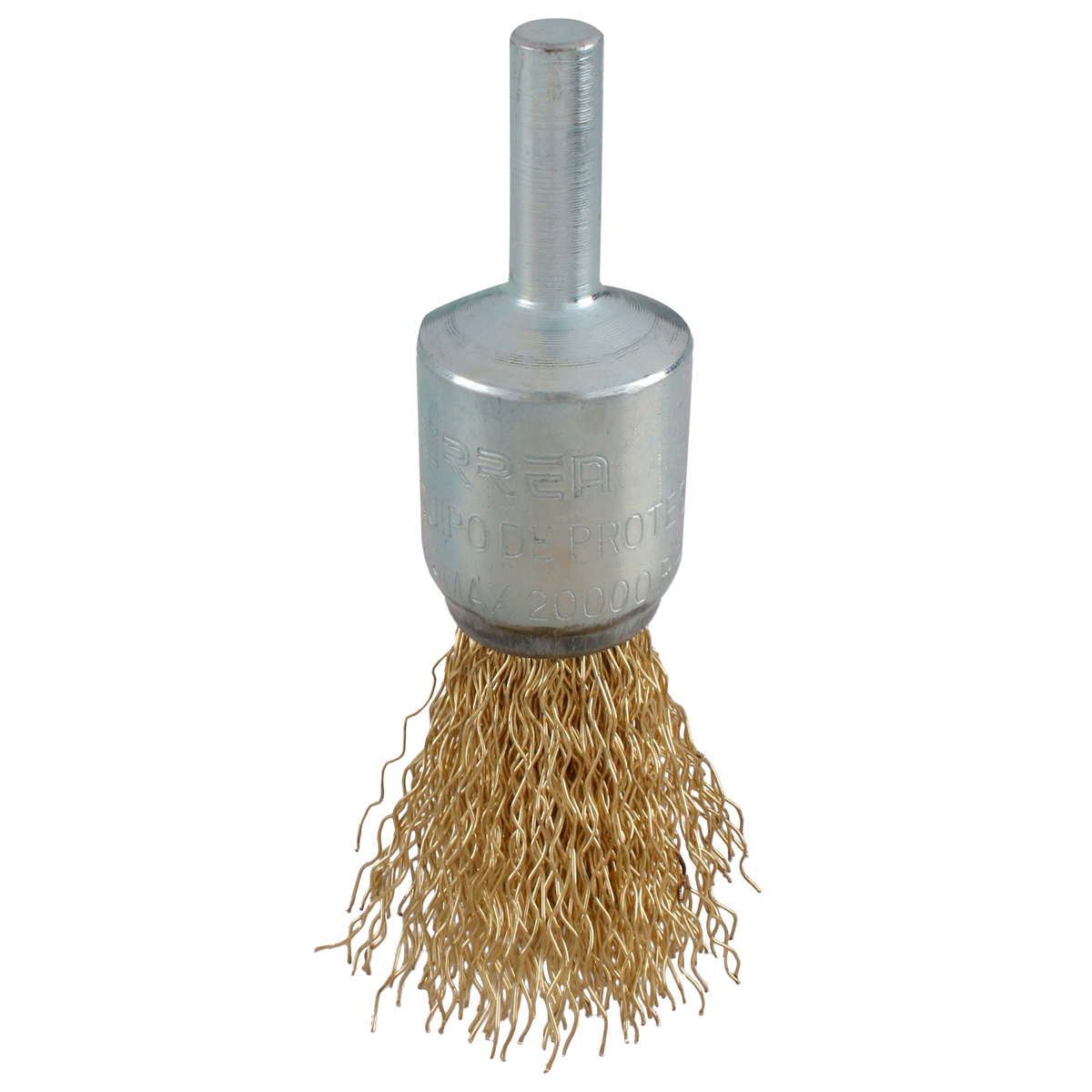 Carda copa ondulada alambre delgado 1-3/4" x 0.30 mm con zanco 1/4"