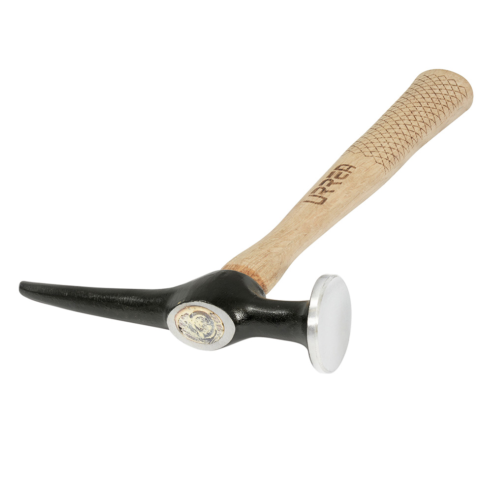 Martillo para laminero con mango de madera de 12", desabollador