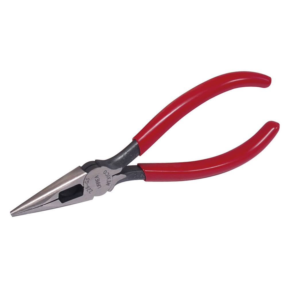 Pinza para electricista con mango rubber grip con punta conica corte lateral de 6-1/4"