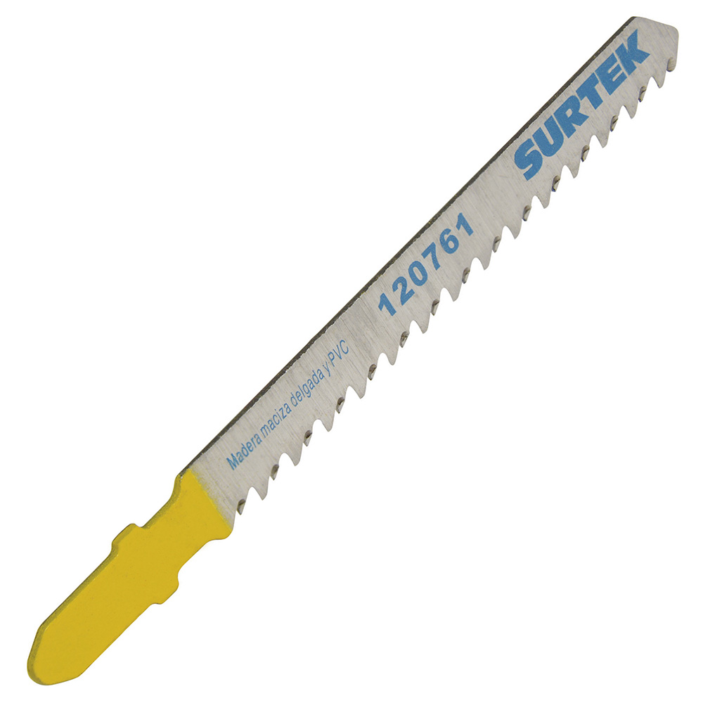 Segueta para sierra caladora zanco tipo T para corte recto, acabado fino, 100 mm, 10dpp