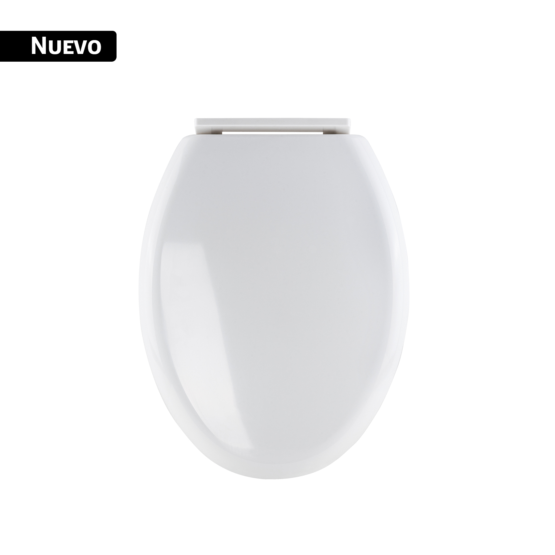 Asiento alargado para WC,cierre lento, abierto,hueso,ELEMENT