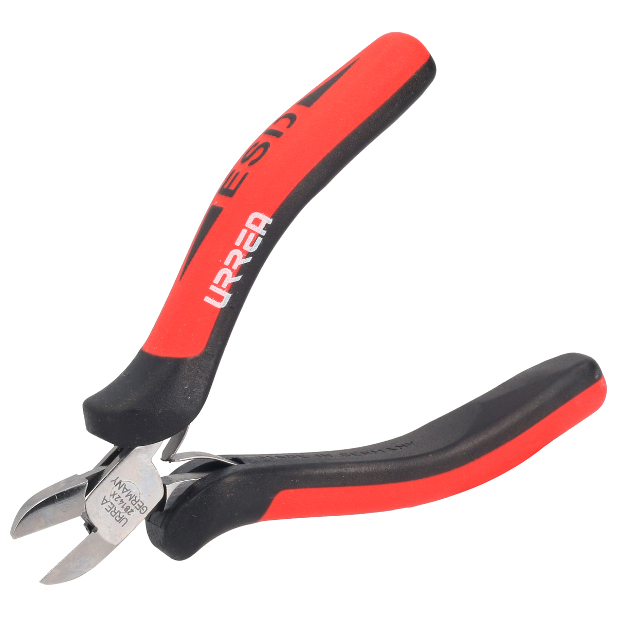 Pinza para electrónica con mango antiestático cabeza redonda corte diagonal de 4-1/2"