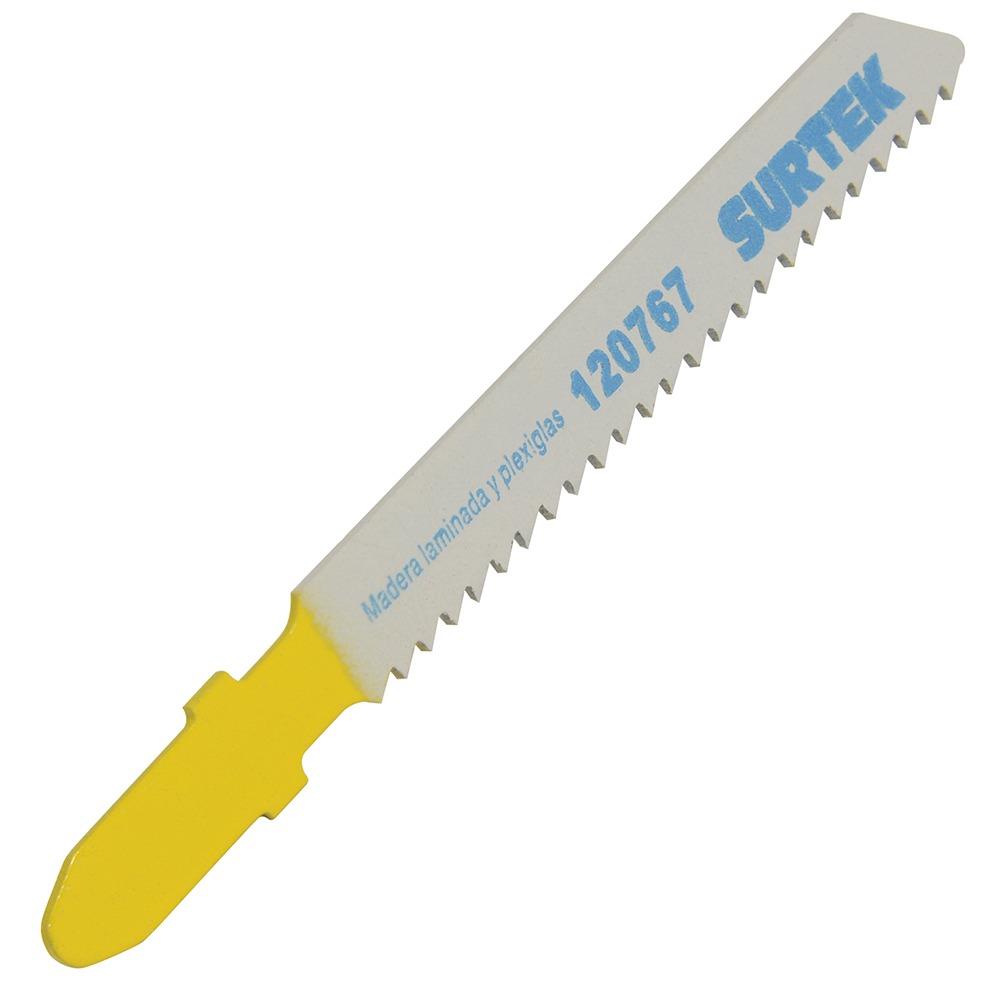 Segueta para sierra caladora zanco tipo T para corte recto, acabado fino, 77 mm, 12 dpp