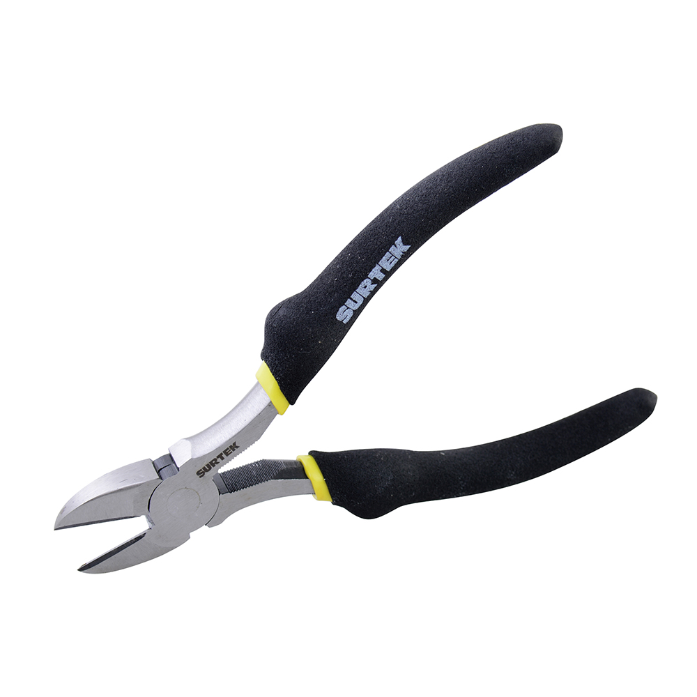 Pinza para electricista con mango rubber grip corte diagonal de 5"