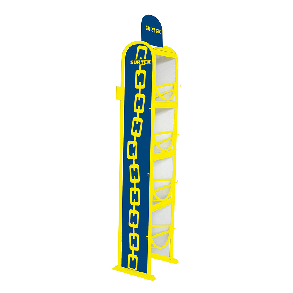 Rack despachador de piso para cadenas 45 cm x 40 cm x 202 cm