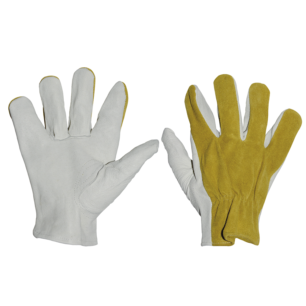 Guantes de piel de borrego y carnaza en dorso unitalla