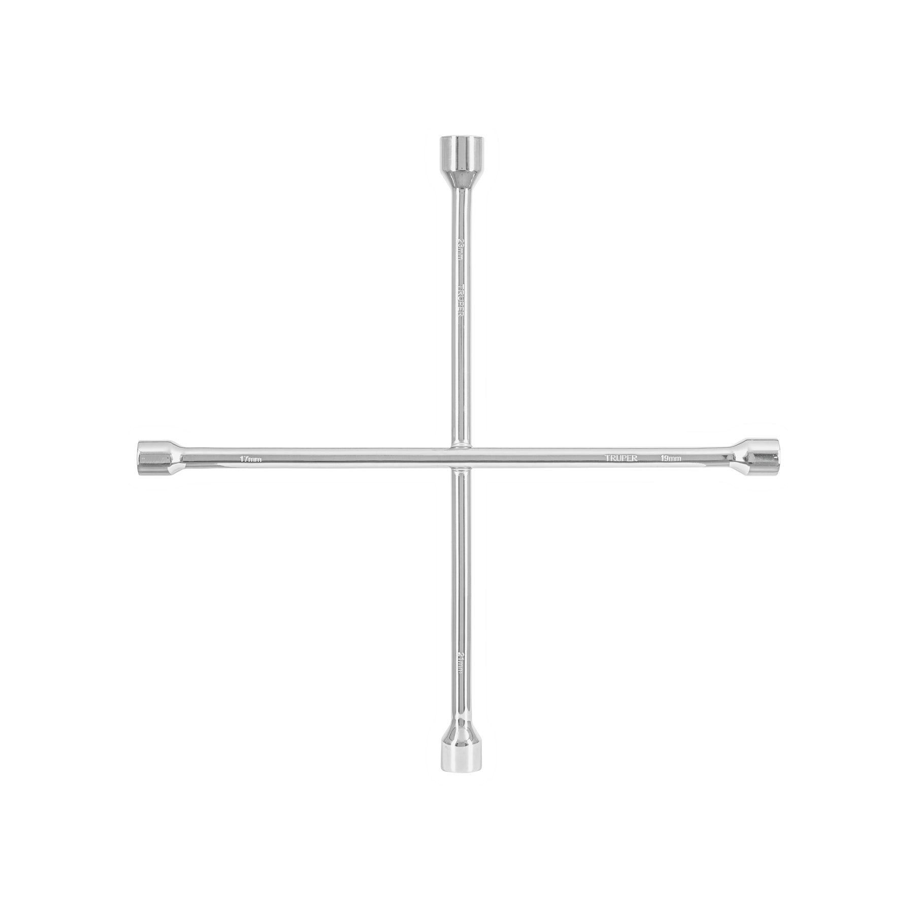Llave de cruz 18', bocas 17, 19, 21 y 23 mm, TRUPER