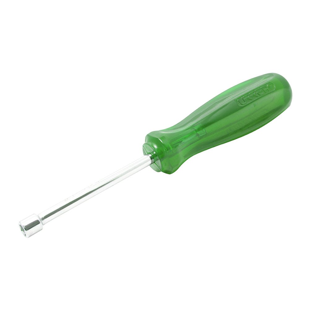 Destornillador con mango ámbar color verde, de caja en pulgadas 11/32" x 3"