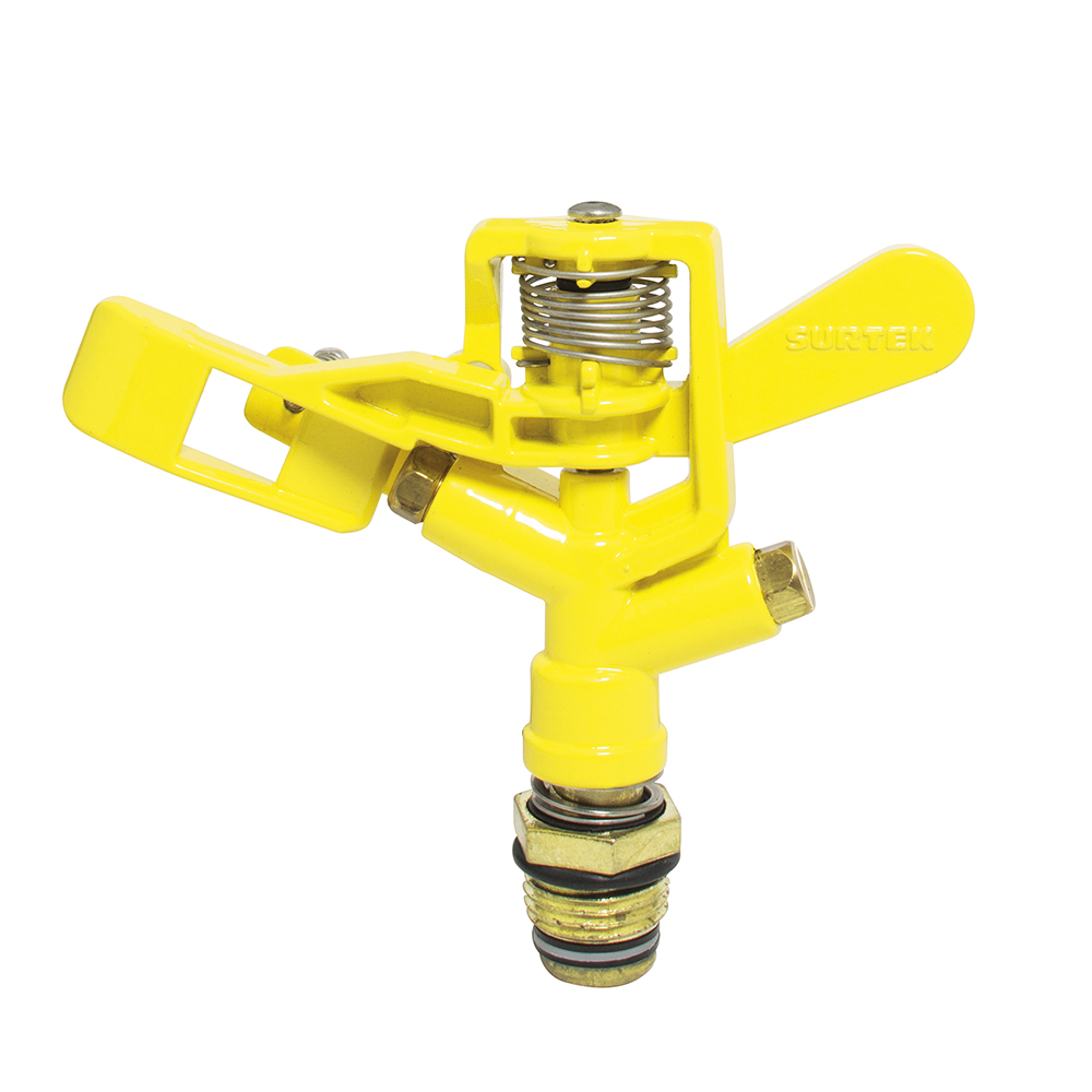 Aspersor metálico regulable por pulsación, 3/4" GHT