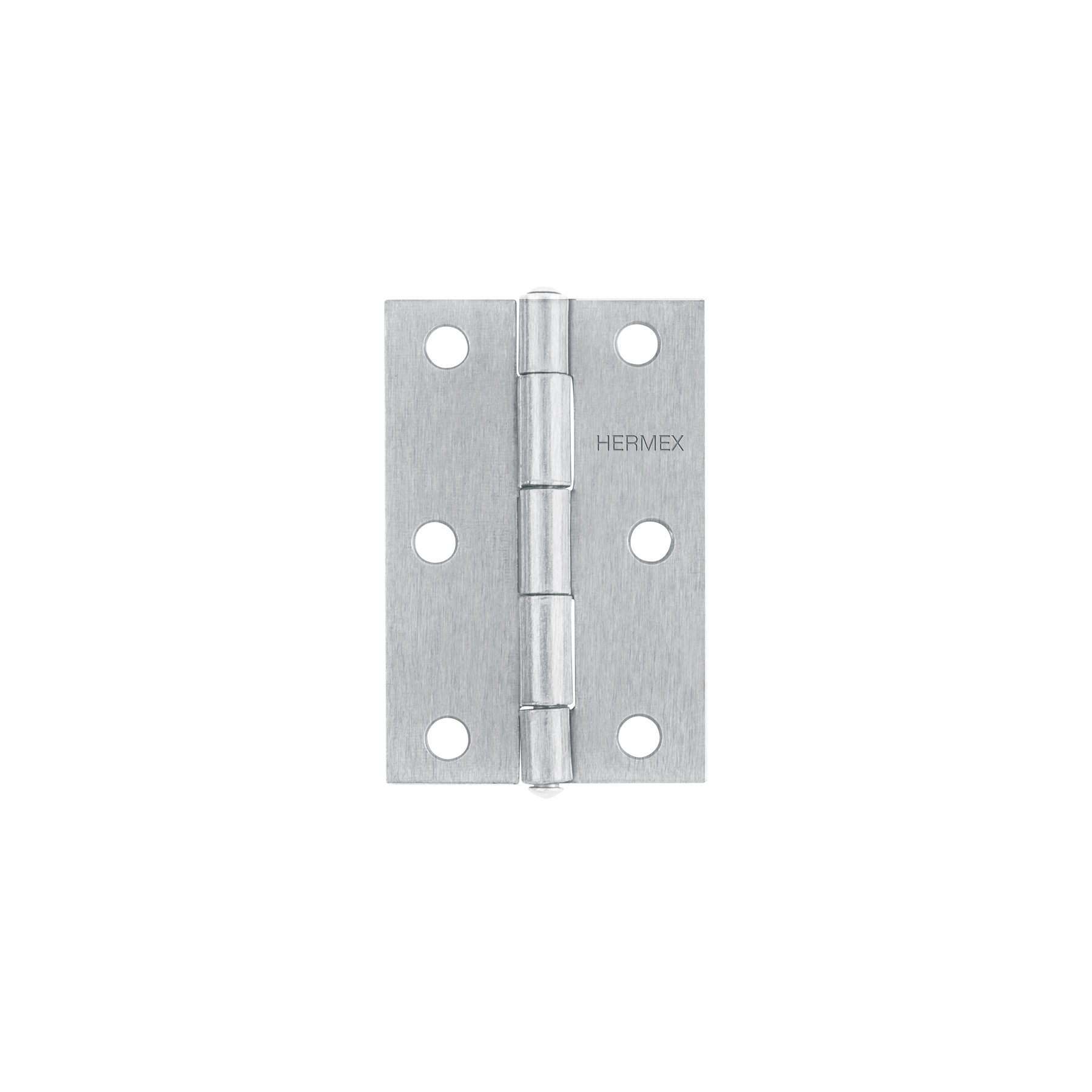 Bisagra rectangular 3 x 2', acero natural, HERMEX