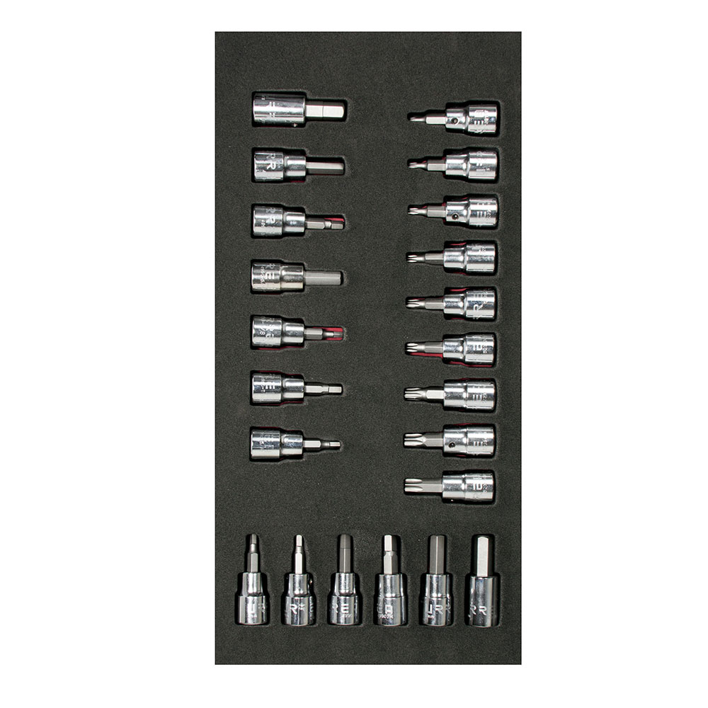 Juego de dados cuadro de 3/8" varias puntas 22 piezas, CH108-C