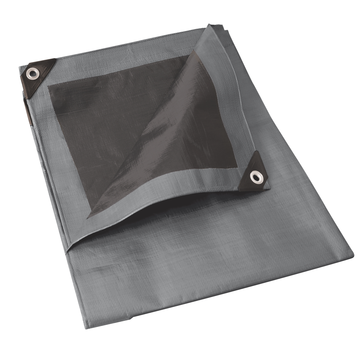 Lona de polietileno reforzada color gris, 5 x 5 m