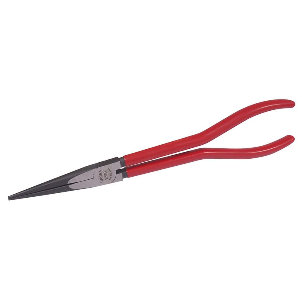 Pinza extra larga para electricista con mango rubber grip punta fina recta de 11"