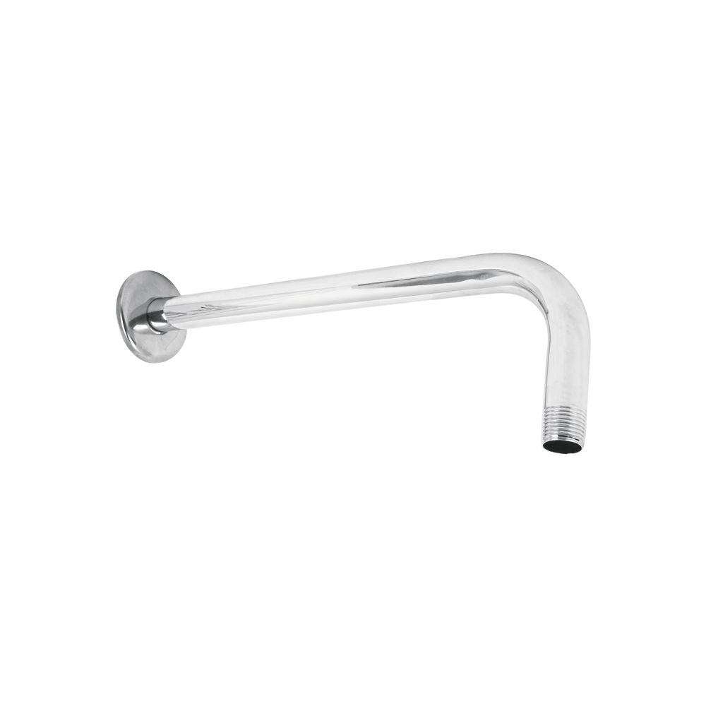 Brazo recto con chapetón para regadera, 30 cm, cromo, FOSET