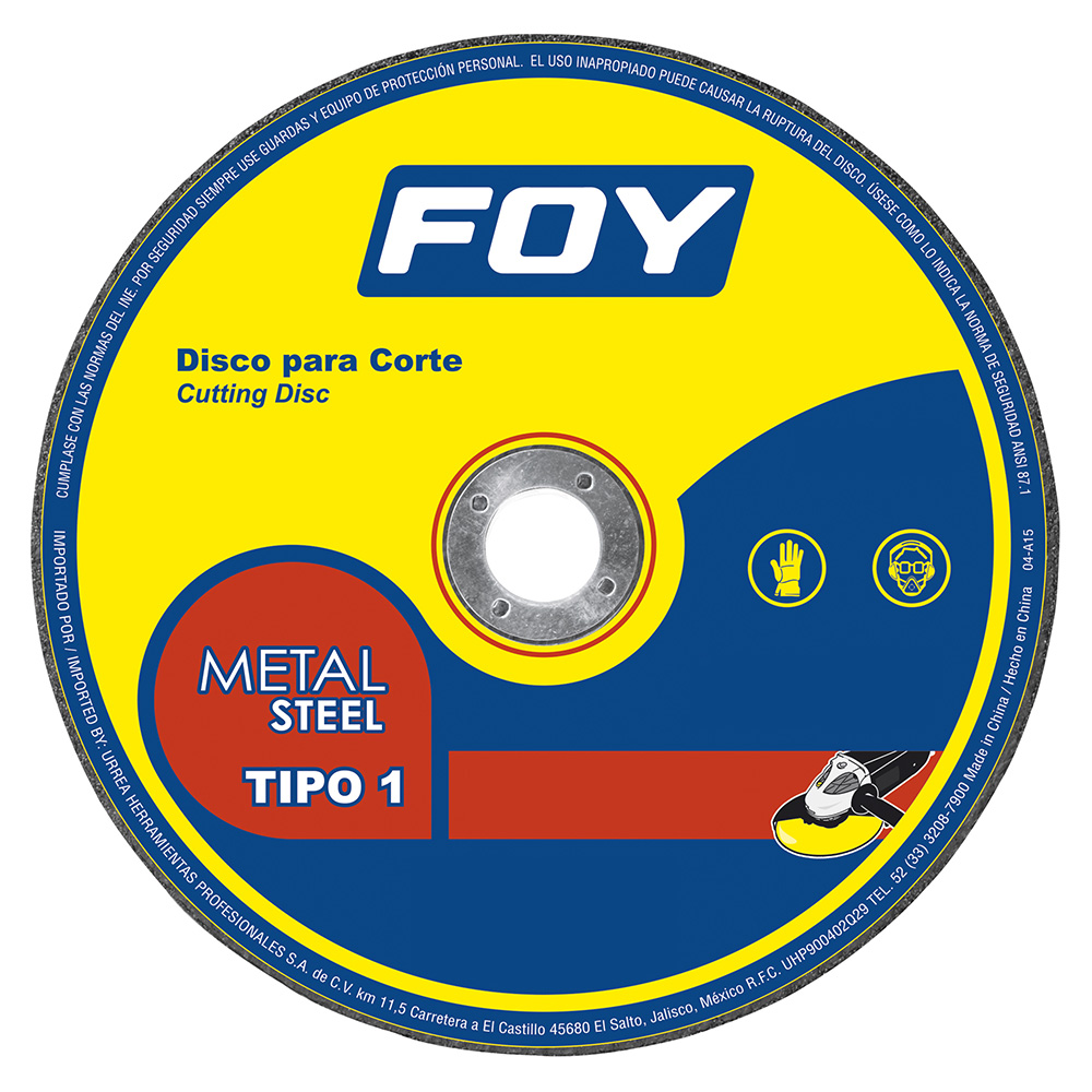 Disco abrasivo tipo 1 para metal, 9" x 1/8"