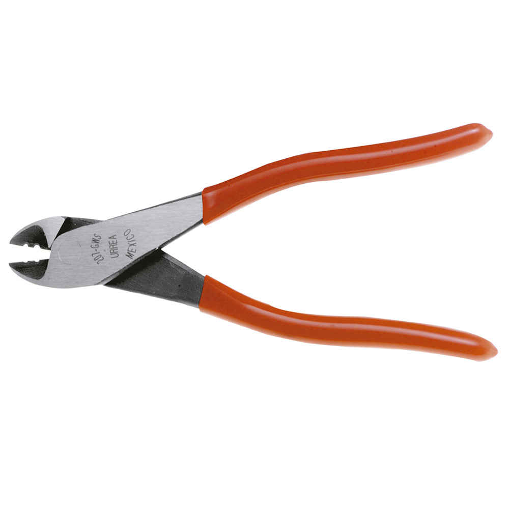 Pinza para electricista con mango rubber grip pelacables corte diagonal de 7-5/16"