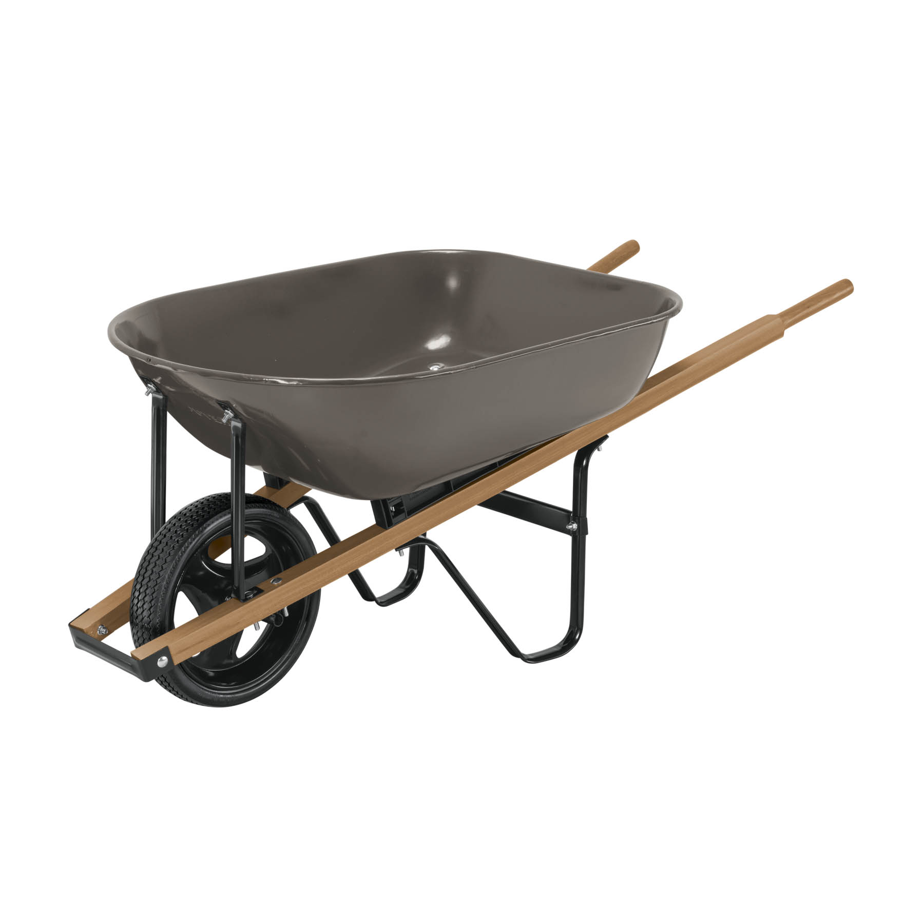Carretilla 5.5ft3 gris,imponchable, bastidores madera,PRETUL