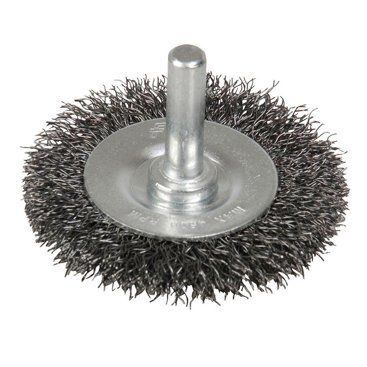 Carda copa ondulada alambre fino copa ondulada 2" x 0.17 mm con zanco 1/4"