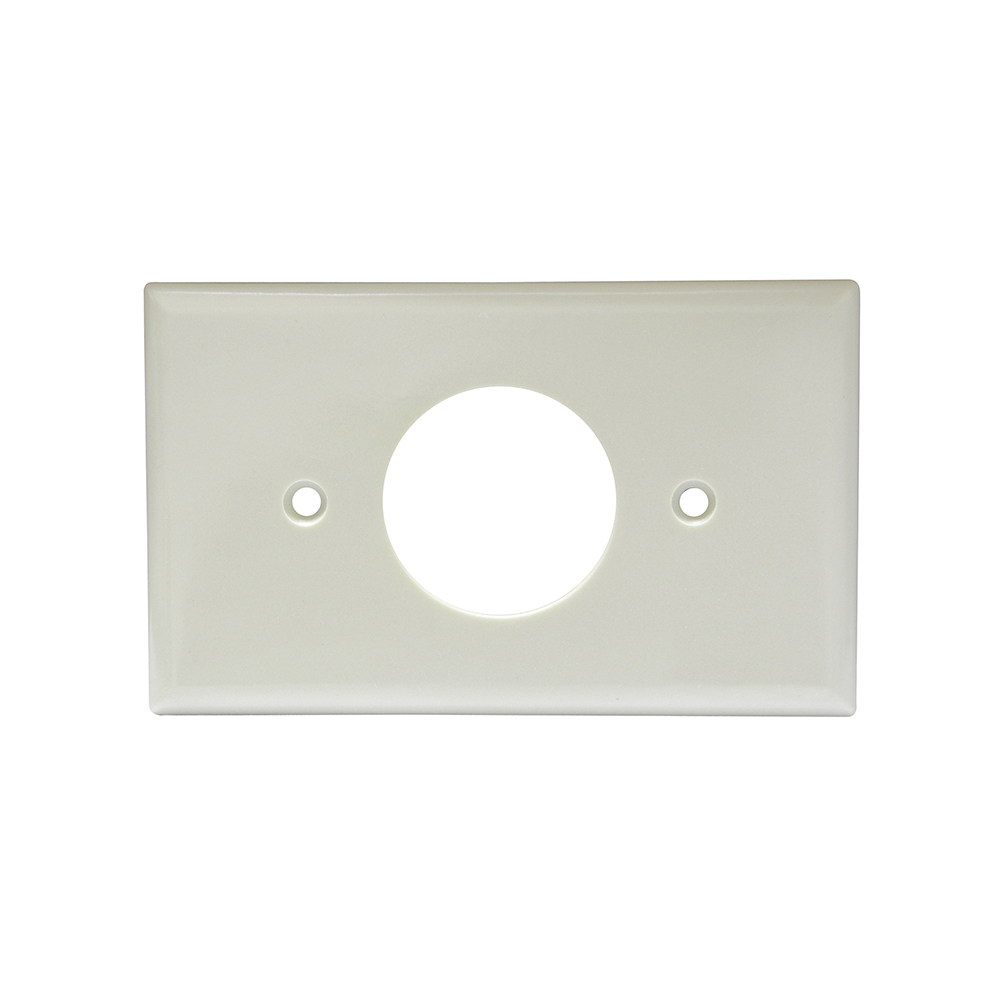 Placa sencilla plástica , línea estándar, color marfil