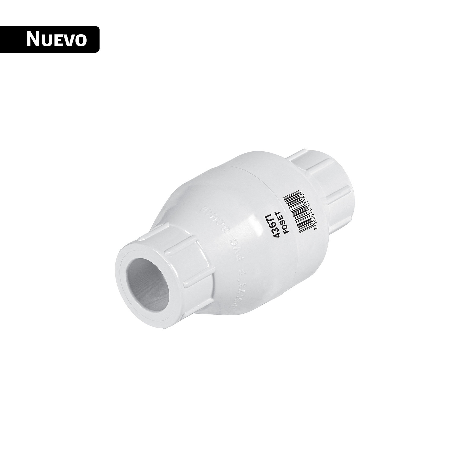 Válvula check de PVC 1/2' para cementar, FOSET