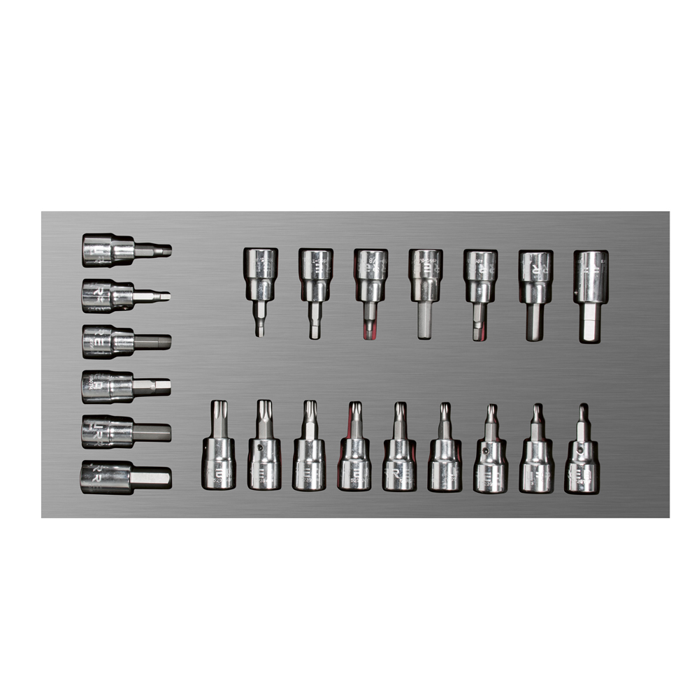 Juego de dados cuadro de 3/8" varias puntas 22 piezas, CH108L-C