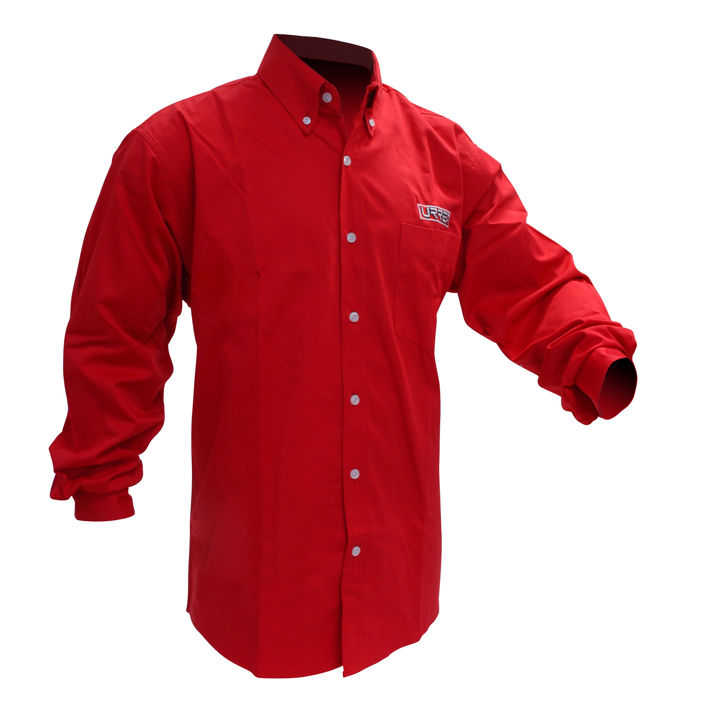 Camisa de manga larga para caballero color rojo talla M