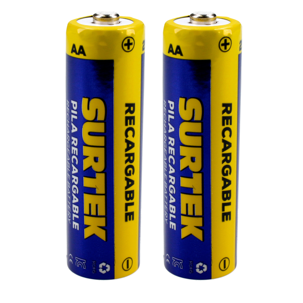 Pila recargable Surtek "AA", 2 piezas