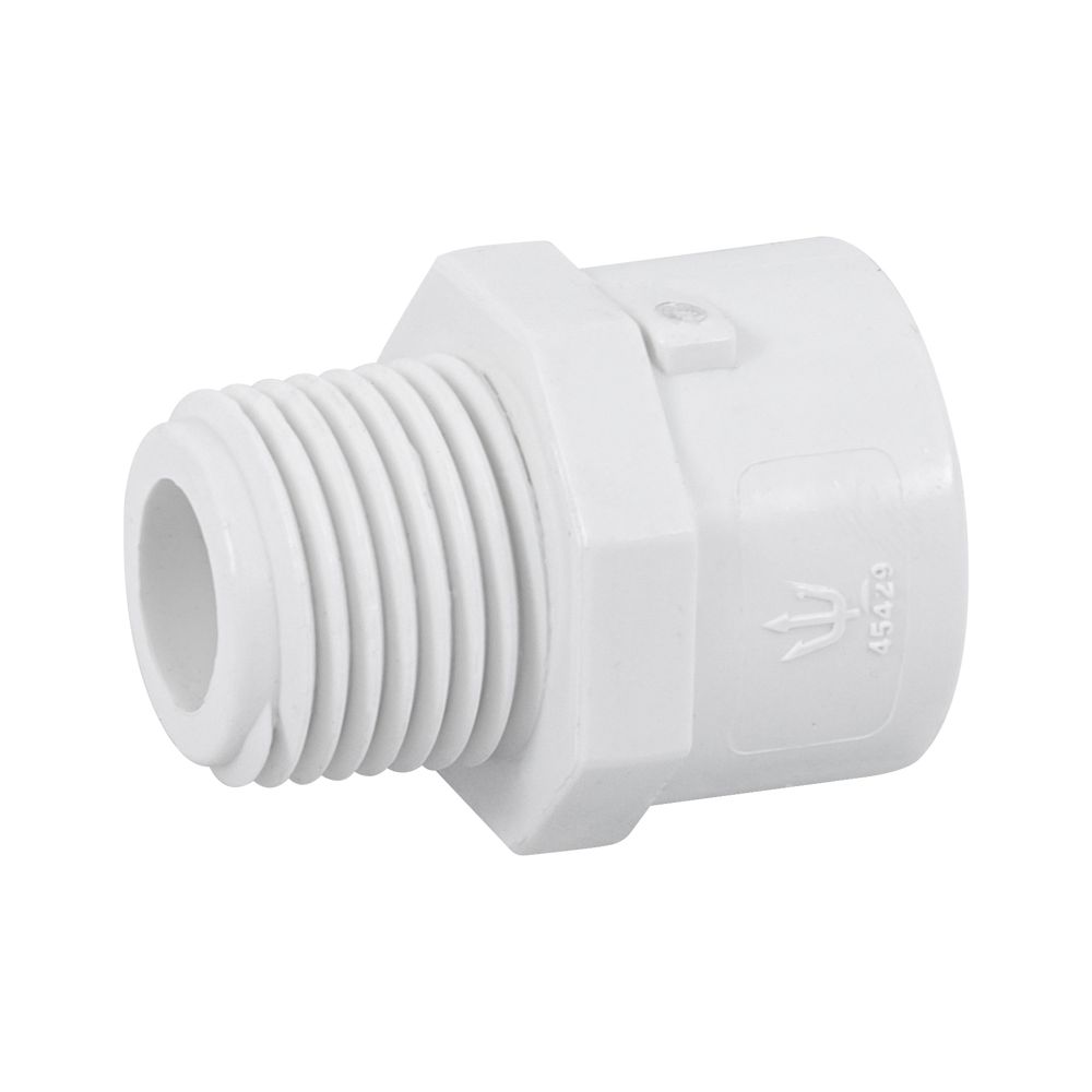 Adaptador macho de PVC de 1/2', FOSET