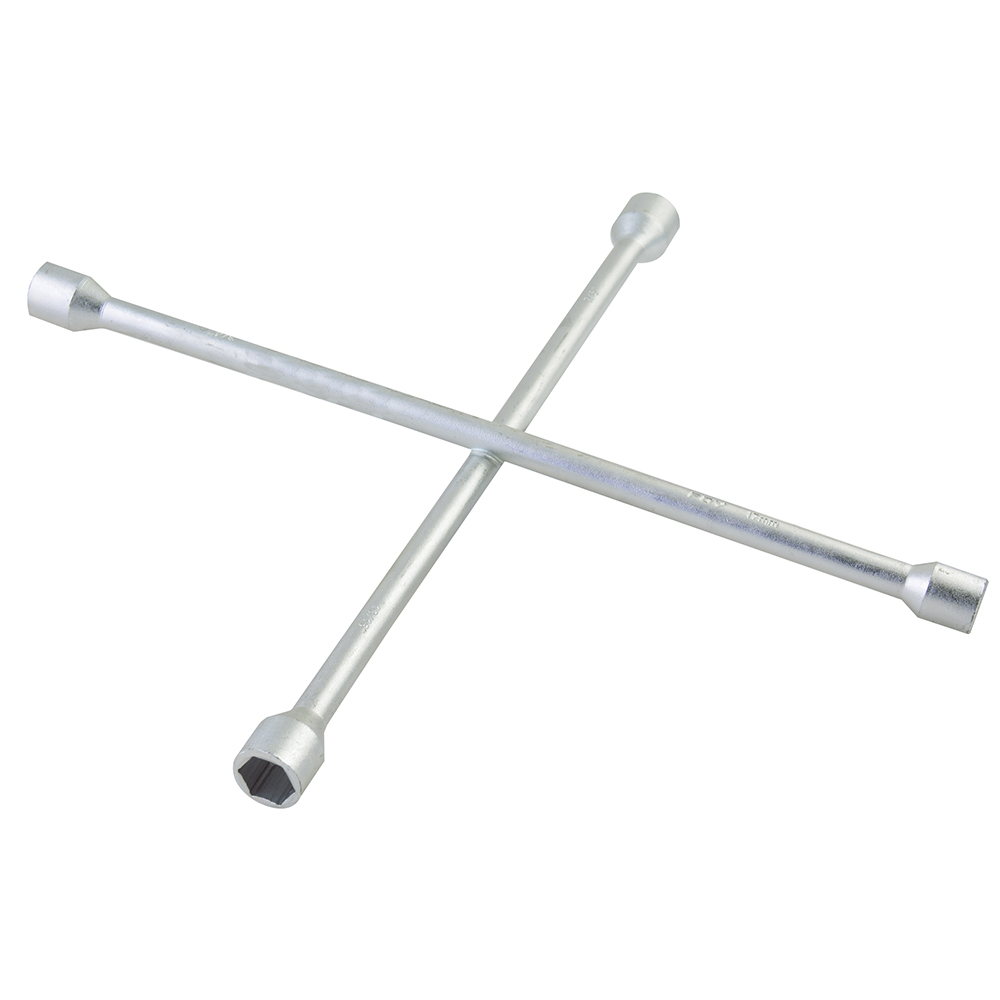 Llave de cruz cromada, 18"
