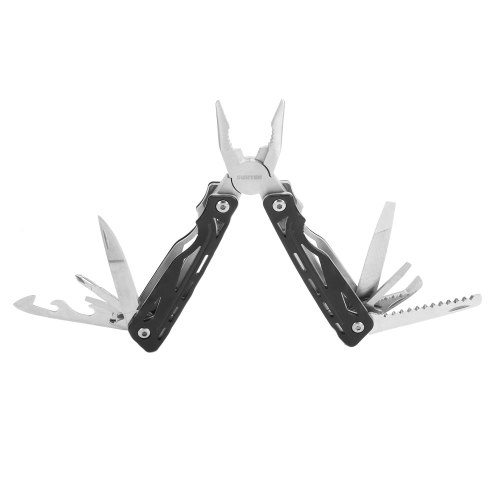Pinza multiherramienta con mango de aluminio y plástico 13 en 1