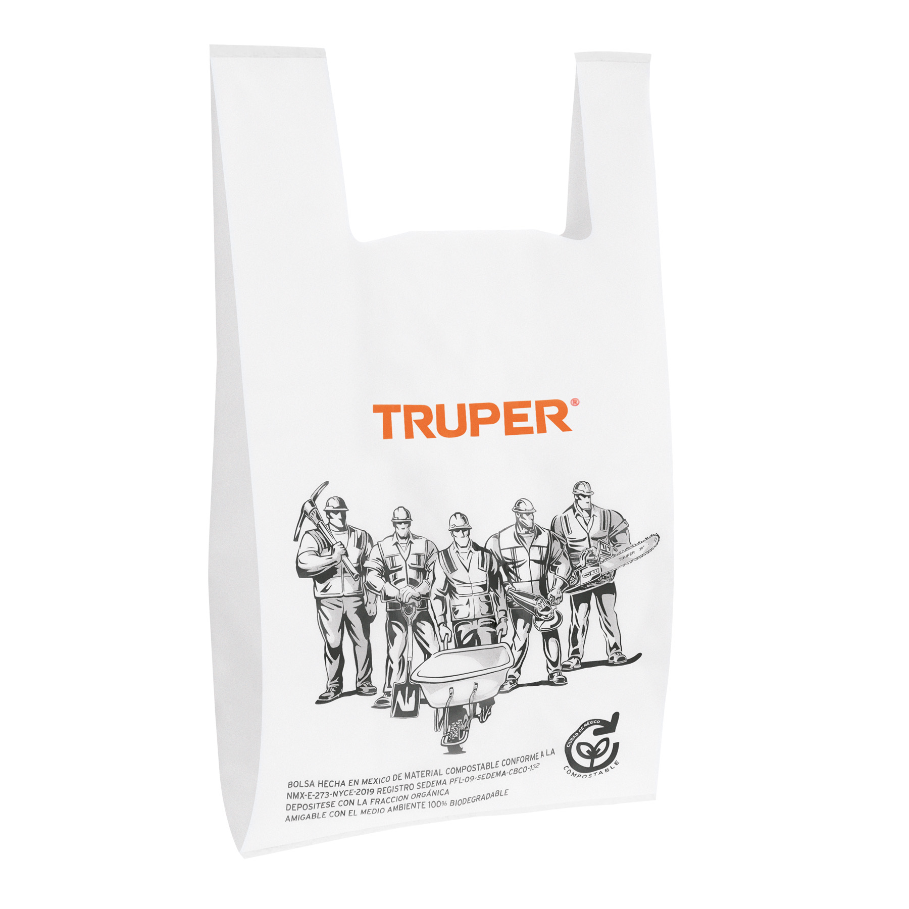 100 bolsas plásticas biodegradables de 34 x 60 cm, Truper