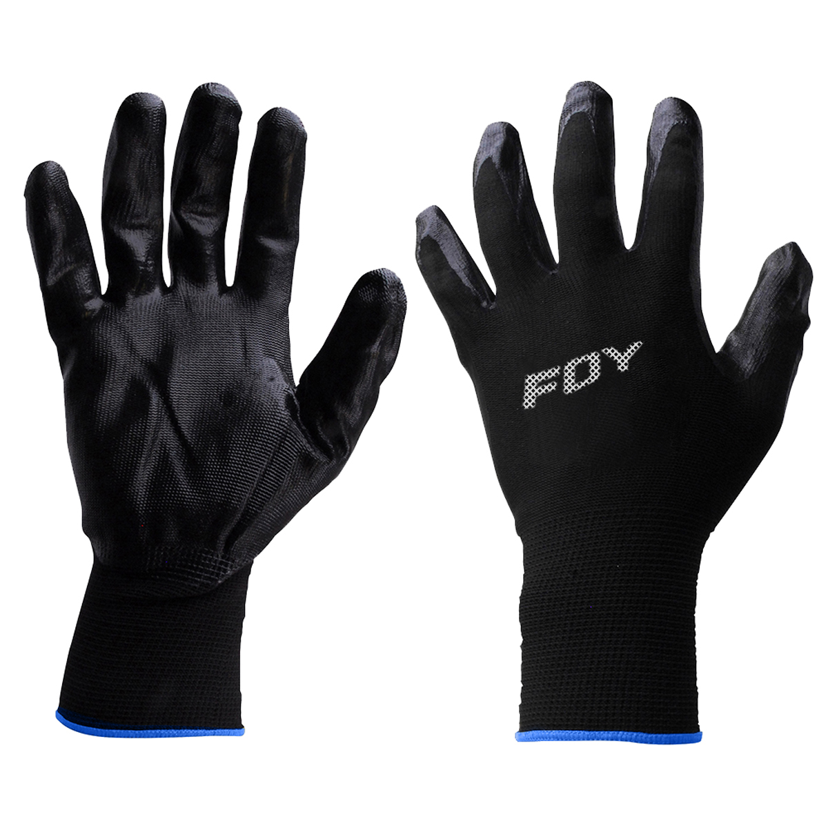 Guantes de nailon con recubrimiento de nitrilo M