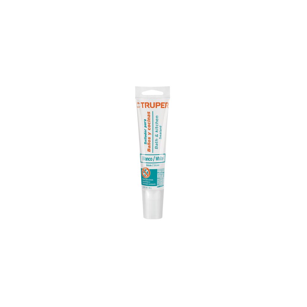 Sellador blanco para baños y cocinas, 85 g, TRUPER