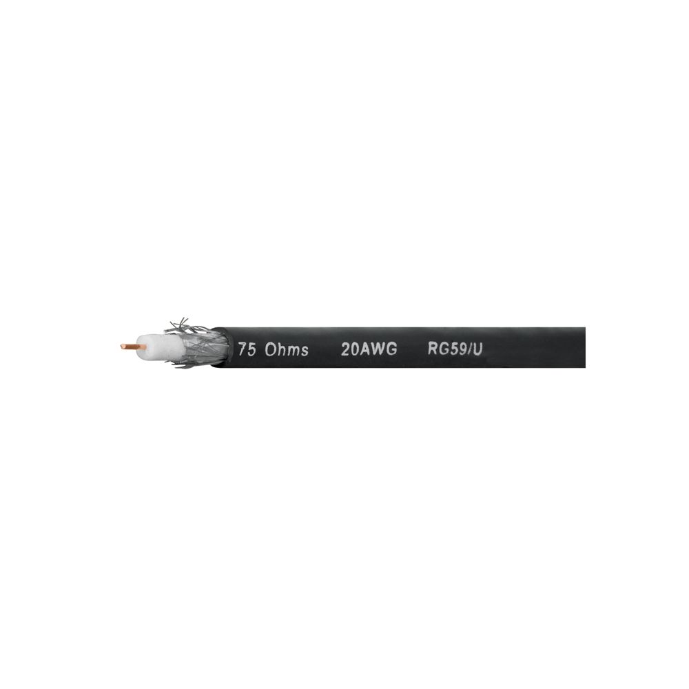 Metro de cable coaxial RG59 en rollo de 100 m, VOLTECK