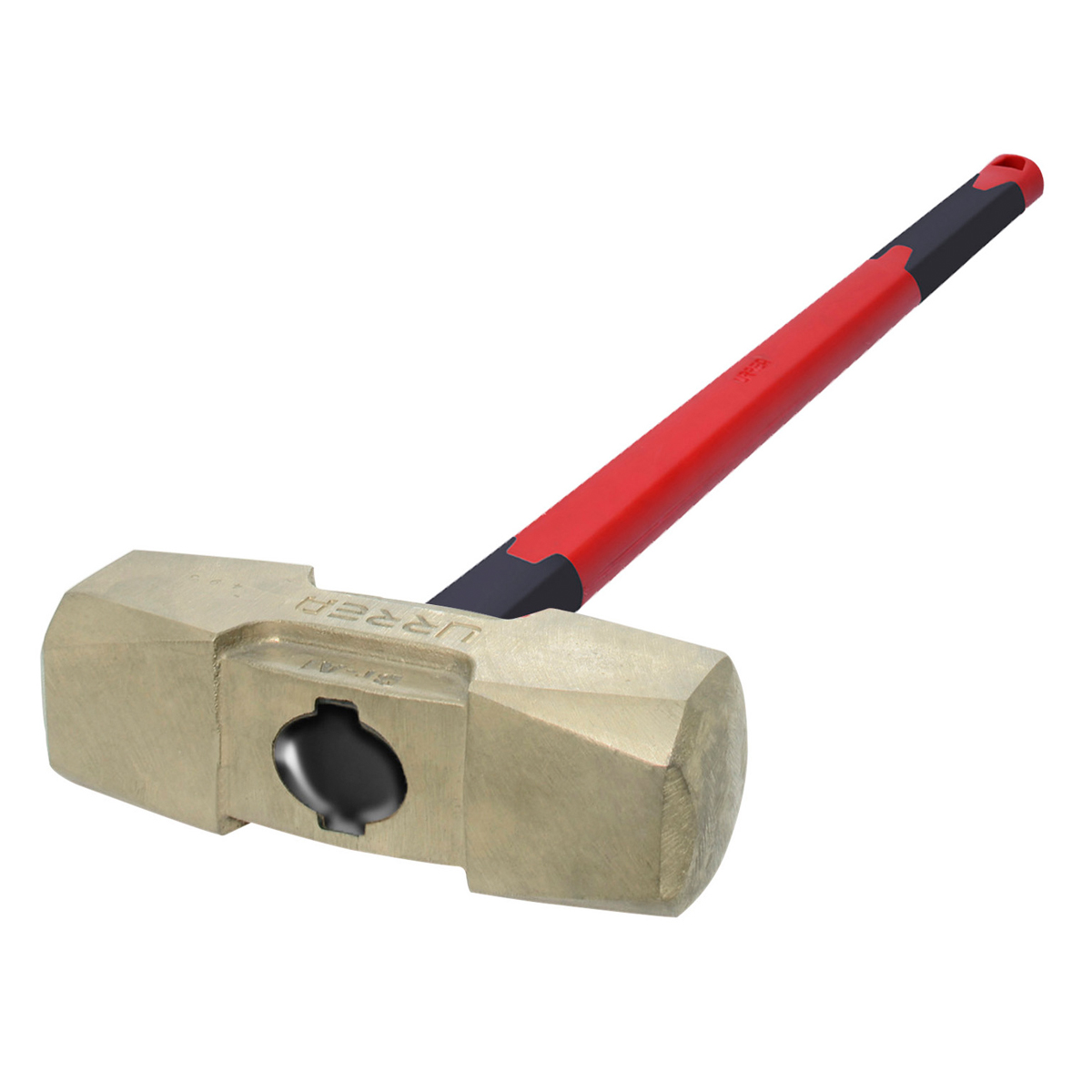 Marro de bronce-aluminio antichispa con mango extra largo de fibra de vidrio de 10lb 34"